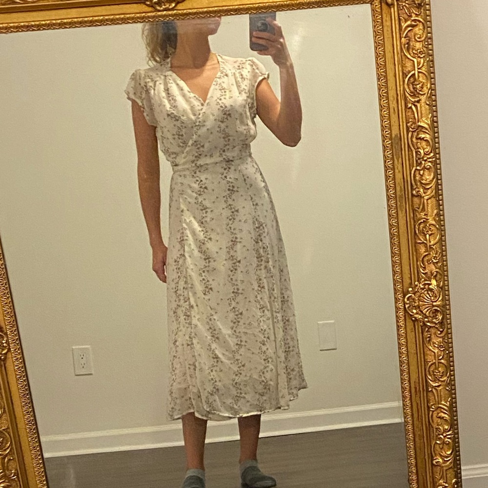 Floral White Long Urban Outfitters Dress